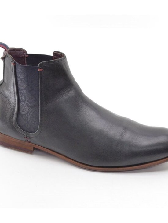 Men Ted Baker Whron Black Leather Chelsea Boot 43